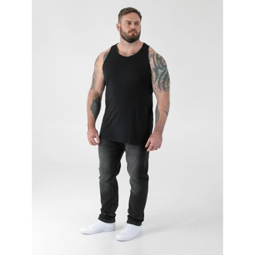 Duke Mens D555 Fabio Kingsize Tank Top - Black - Black - 100% Cotton