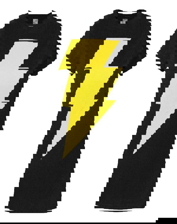 DC Comics Womens Black Black Adam Logo Short Sleeved T-Shirt