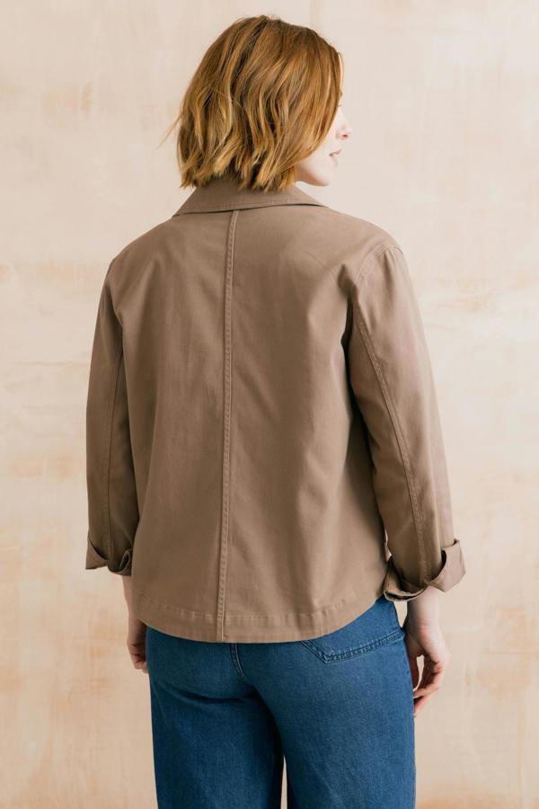 Lily & Me Effie Stretch Cotton Twill Jacket Mocha