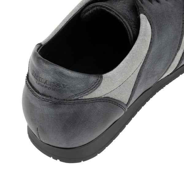 Embassy London San Francisco - Grey & Grey - Men's lace-up leather & suede trainer