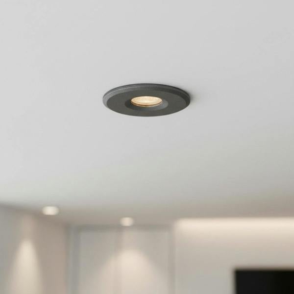 grey mini ceiling spotlight installed in a kitchen area