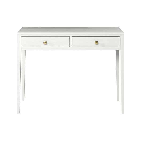 Wyld Haus De Gaulle White Wood Grain Two Drawer Desk
