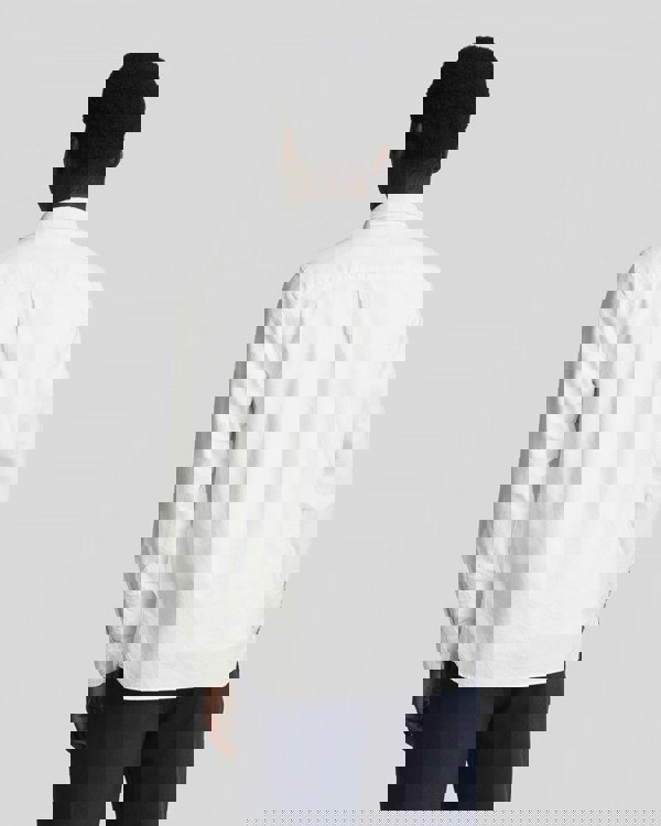 Lyle & Scott Tonal Eagle Mens Plain Oxford Shirt - 626 White