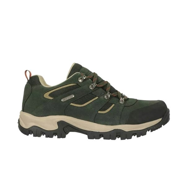 Mountain Warehouse Mens Voyage Suede Waterproof Walking Shoes - Green