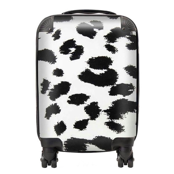 Warren Reed Black Leopard Print Suitcase