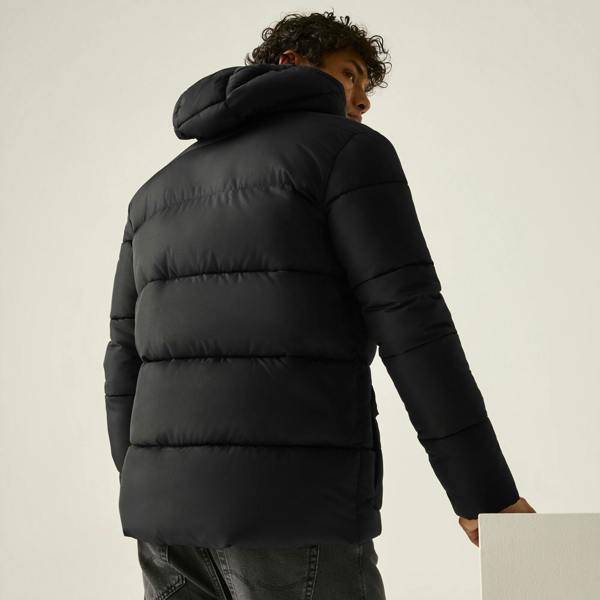 Regatta Mens Marek Short Padded Jacket - Black/Pine Needle - 