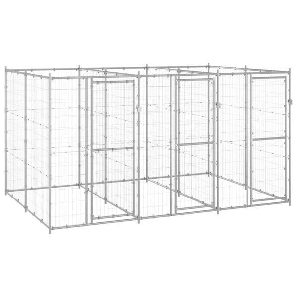 Berkfield Outdoor Dog Kennel Galvanised Steel 7.26 m�__