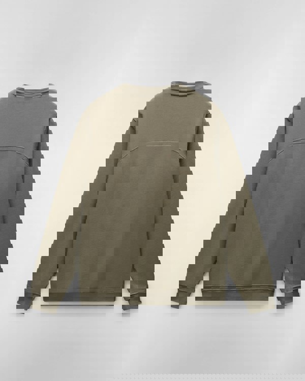 Napapijri Badge Mens Crew Neck Sweatshirt - Tea Leaf G0A