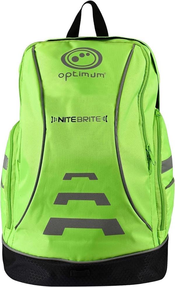 Optimum Nitebrite 25L backpack in fluro green, waterproof and reflective cycling rucksack - Optimum
