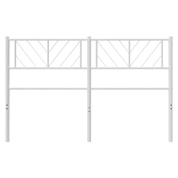 Berkfield Metal Headboard White 125x90 cm