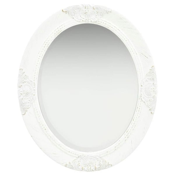 Berkfield Wall Mirror Baroque Style 50x60 cm White