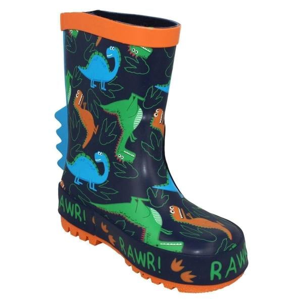 CHARACTER Boys Dinosaur Rawr Wellington Boots GUV22710AA02BSZZ