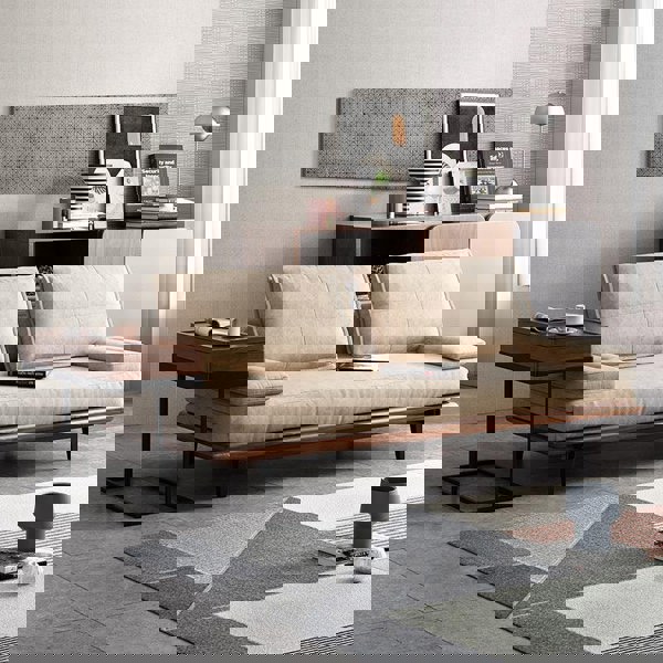 Hay Storage Side Table, Walnut with fold away dining room table