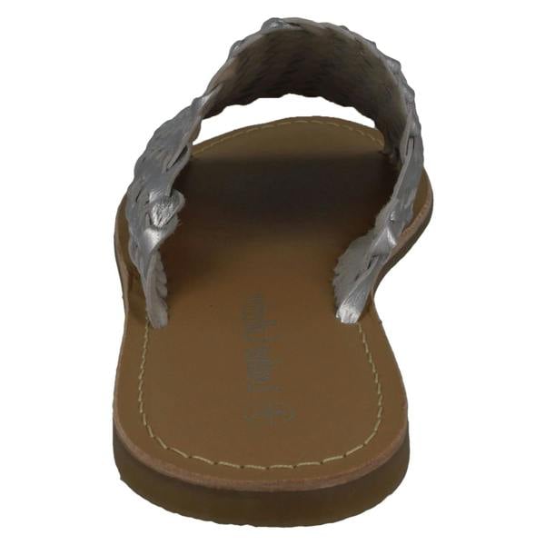 Leather Collection Ladies Leather Collection Flat Weave Vamp Mules F00192