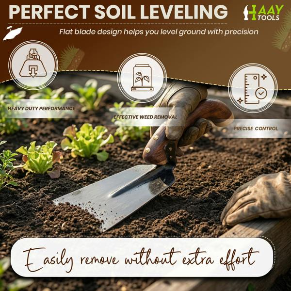 HAAY TOOLS Garden Trowel & Garden Spade Set, Heavy Duty Gardening Hand Tools, Ideal Garden Gift for Men, Women & Allotment Gardeners