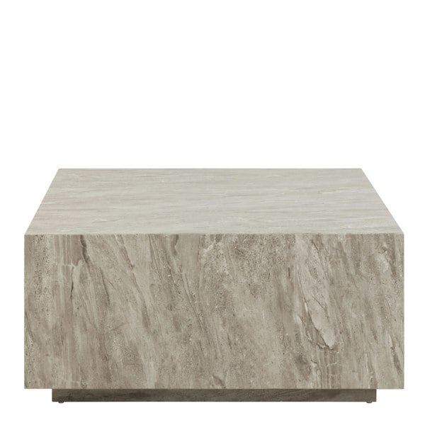 Furniture To Go Dice Square Coffee Table in Grey Marble 90x90x42cm