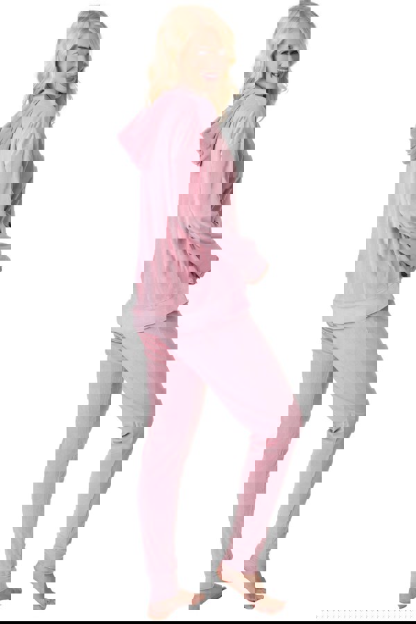 Camille Pink Supersoft Velour Loungewear Pyjama Set