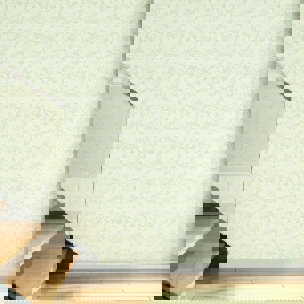 Hoopla Walls Paisley - Mint Green 10m Wallpaper