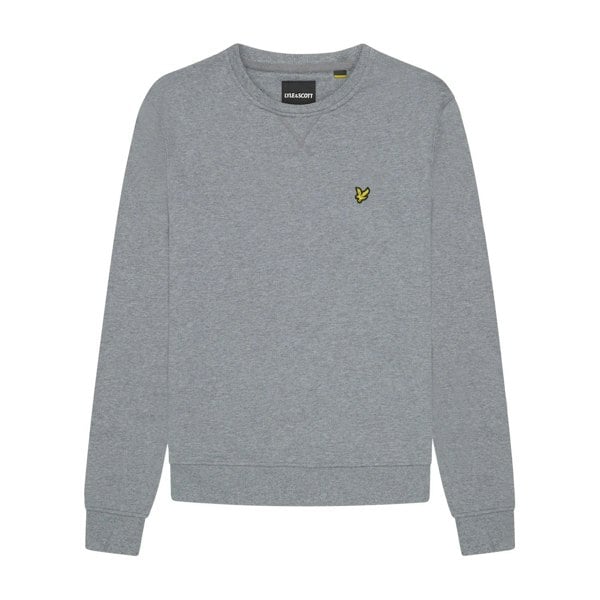 Lyle & Scott Mens Crew Neck Long-Sleeved Sweatshirt - Mid Grey Marl