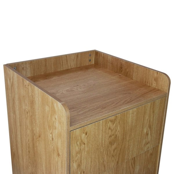 Monstershop Light Oak Wooden Litter Bin & Tray Stand