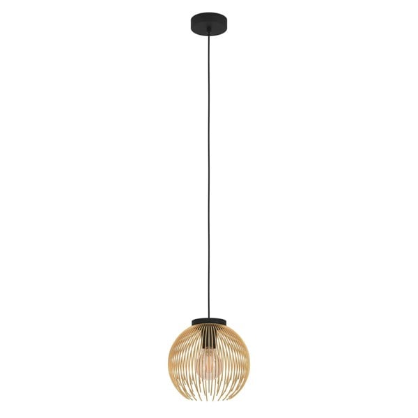 EGLO Venezuela Spherical Gold And Black Single Pendant Light