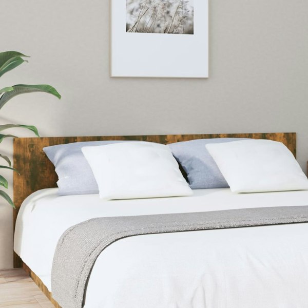 Berkfield Bed Headboard Smoked Oak 200x1.5x80 cm Engineered Wood