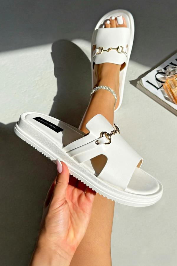 Love Lemonade Comfort Heritage Sliders White