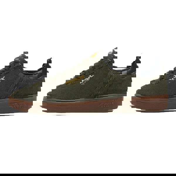 Patrick Mens Monaco Suede Cupsole Trainers - Olive/Black - 