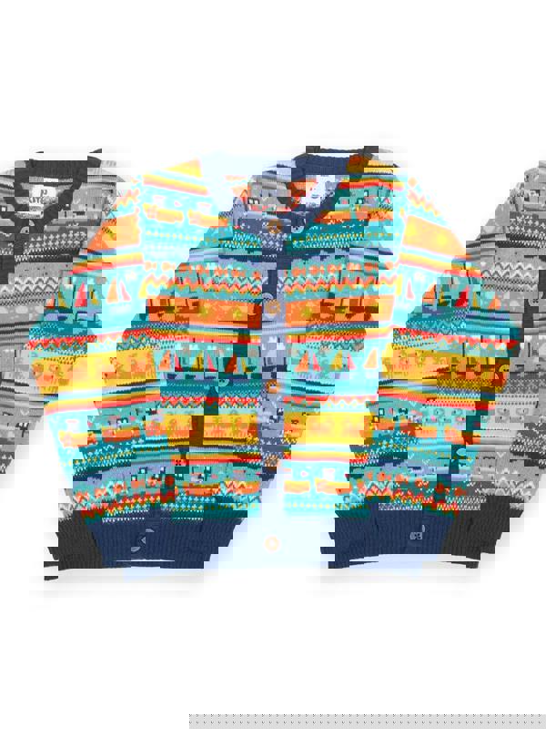 Kite Boys Organic Kaleidoscope Coastal Cardi