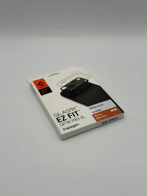 Spigen Glastr EZ Fit Optik Pro XL Camera Lens Protector 17 Pro 6.3" Orange - AGL10645