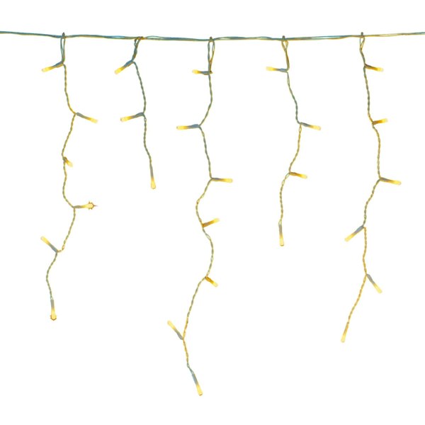 Samuel Alexander 25m 1000 Vintage Gold LED Frosted Icicle Indoor Outdoor Christmas Lights with Timer