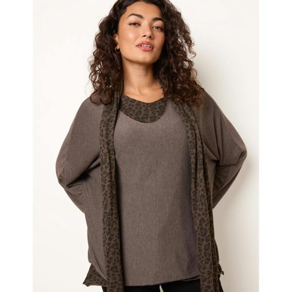 Blue Vanilla Scarf Leopard 3 in 1 Top