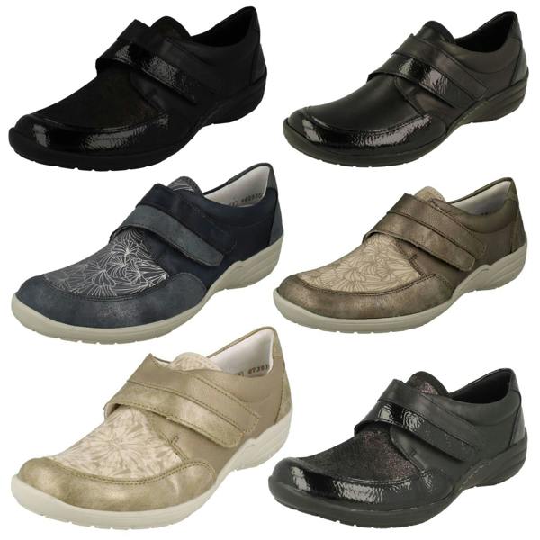 Remonte Ladies Remonte Hook And Loop Wide Fitting Shoes R7600
