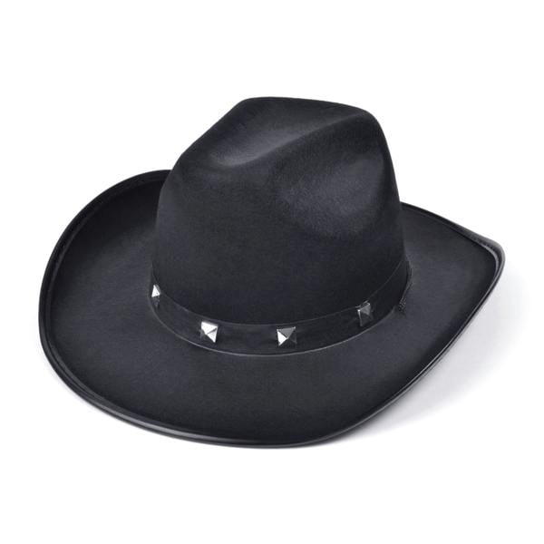 Bristol Novelty Unisex Adults Studded Cowboy Hat - Black - 