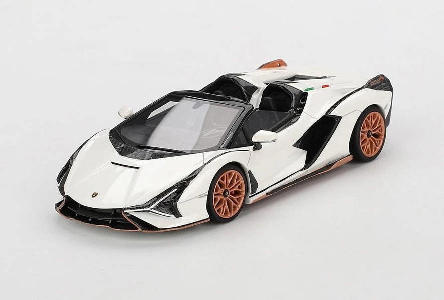 MCSlots Lamborghini Sian Roadster Bianco Asopo 1:43 Scale TSM430832