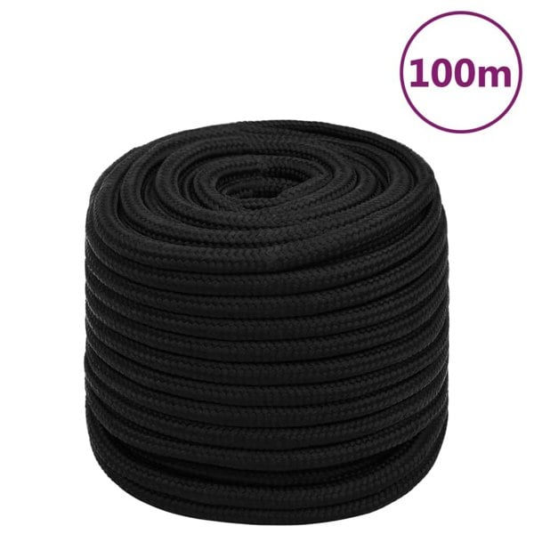 Berkfield Work Rope Black 18 mm 100 m Polyester