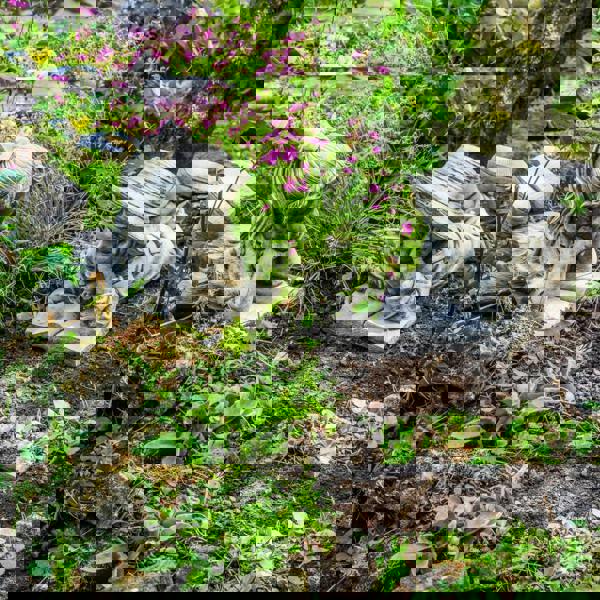 Large Reading Boy and Girl Garden Ornament