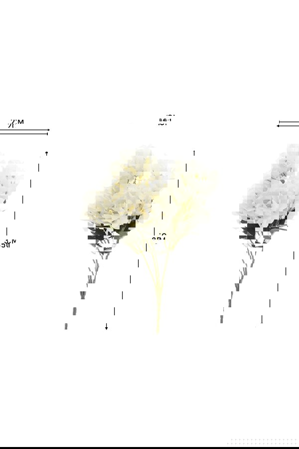 Living and Home Silk Artificial Hydrangea Flowers Bouquet Wedding Centerpiece