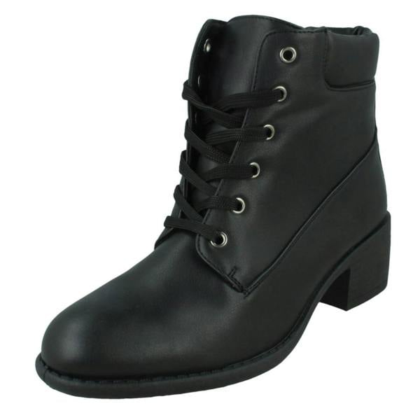 Spot On Ladies Spot On Lace Up Ankle Boot