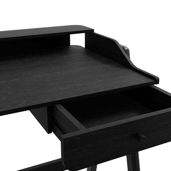 Wyld Haus Heppt Black Wood Veneer Desk 1 Drawer