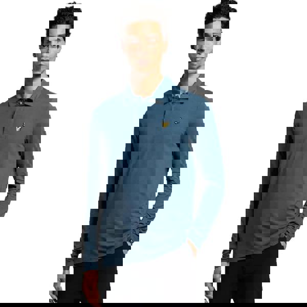 Lyle & Scott Concealed Button LS Polo Blue S