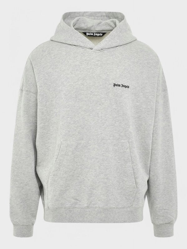 Palm Angels Embroidered Logo Hoodie 'Melange Grey' - Supplied FashionPalm Angels