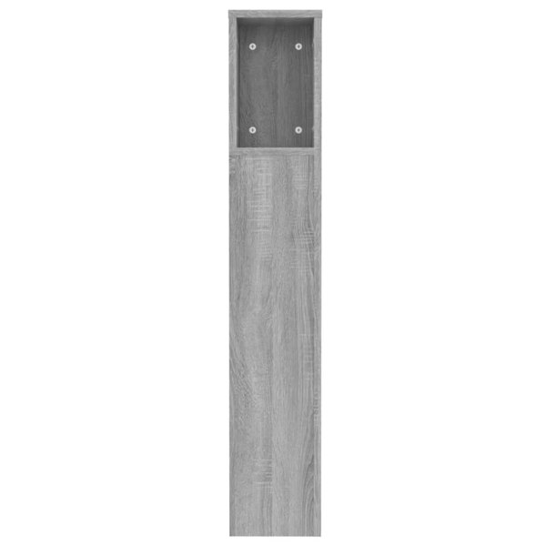 Berkfield Headboard Cabinet Grey Sonoma 120x18.5x104.5 cm