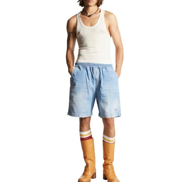 DSQUARED2 Relaxed Fit Light Blue Denim Shorts W34