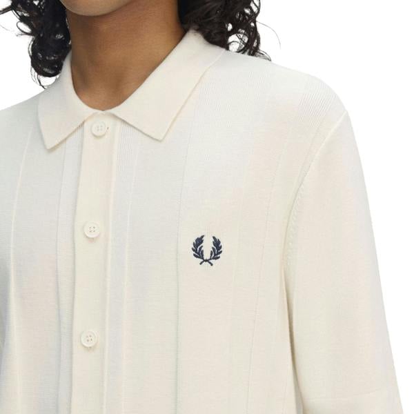 Fred Perry Button Through Short Sleeve Knitted Shirt