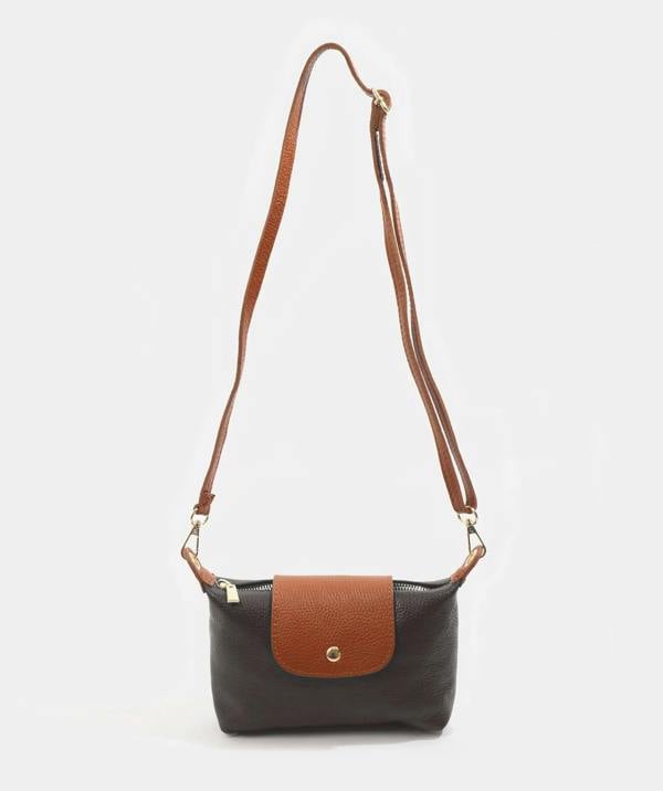Pia Rossini Ricco - Leather Crossbody Bag - Dark Brown