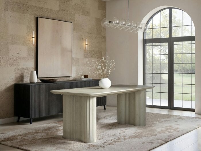 SOLACE+CO Zoya Dining Table with Eira Chairs Set