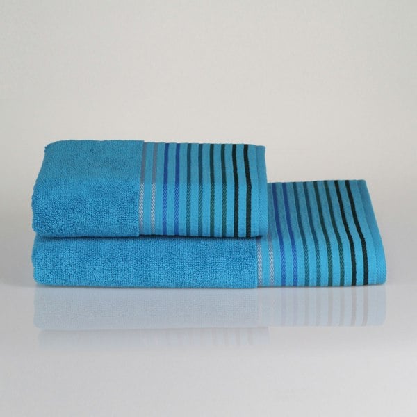 My Basic Stuff Cotton Towel Set | 450 GSM | Hand & Bath Towels | Ultra Soft & Absorbent | Turquoise
