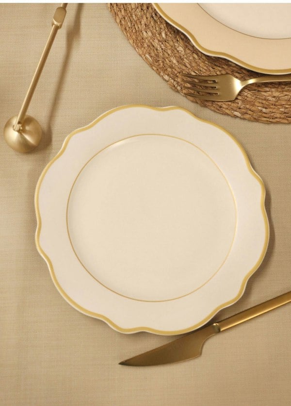 Rozi Jaswely Collection Porcelain Side Plates, Set of 6 (White)