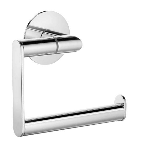Polished chrome toilet roll holder